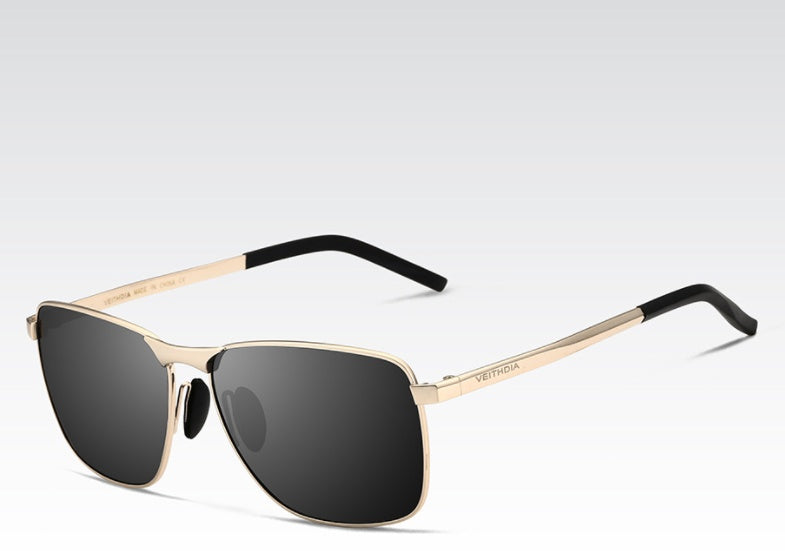 Signature GetUp Men's Polarized Aviator Sunglasses – Full Frame UV400 Vintage Metal Shades