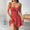Signature GetUp Sweet Waist Trimming A-Line Dress – Slimming Western Style Floral Casual Dress for Women