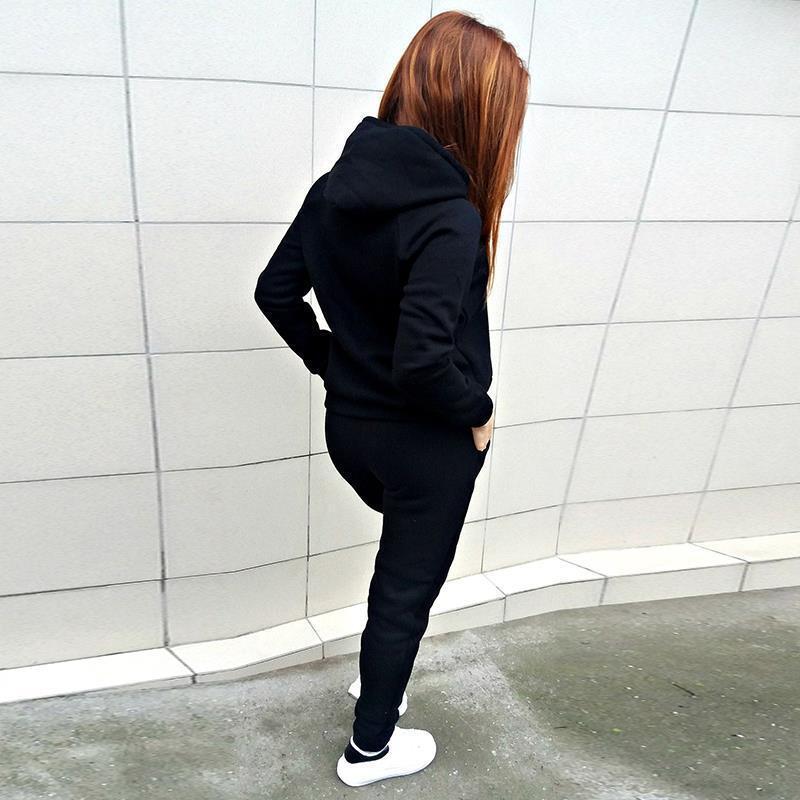 Signature GetUp Women’s Fashion Sportswear Set – Fleece Hoodie & Jogger Pants | Lady Fitness Outfit, Casual Tracksuit
