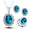 Signature GetUp Crystal Jewelry Bridal Necklace Earrings Ring Set – Elegant Korean Style Copper Accessories for Weddings