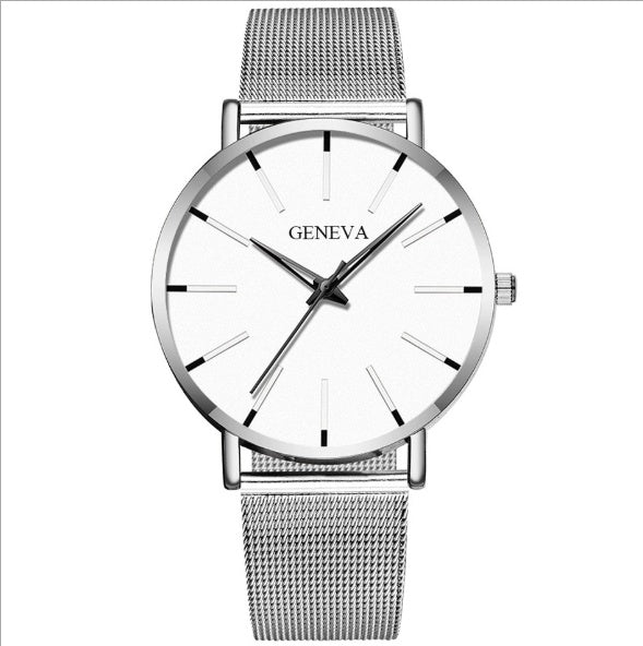Signature GetUp Minimalist Men’s Fashion Ultra Thin Watch – Mesh Strap Quartz Stainless Steel Casual Wristwatch, Slim 40mm Dial