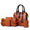 Signature GetUp Jet Set Large Pocket Tote Bag – Retro Multi-Piece PU Leather Shoulder & Messenger Set for Women