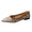 Signature GetUp Women’s Snakeskin Studded Pointed Flats – Shallow Mouth Low Heel Shoes in Gold & Silver, Fashion Flat Shoes