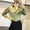 Signature GetUp Elegant Satin Women’s Blouse – Long Sleeve Sequin Detail Cardigan Style Top | Stylish Chenille Spandex Shirt