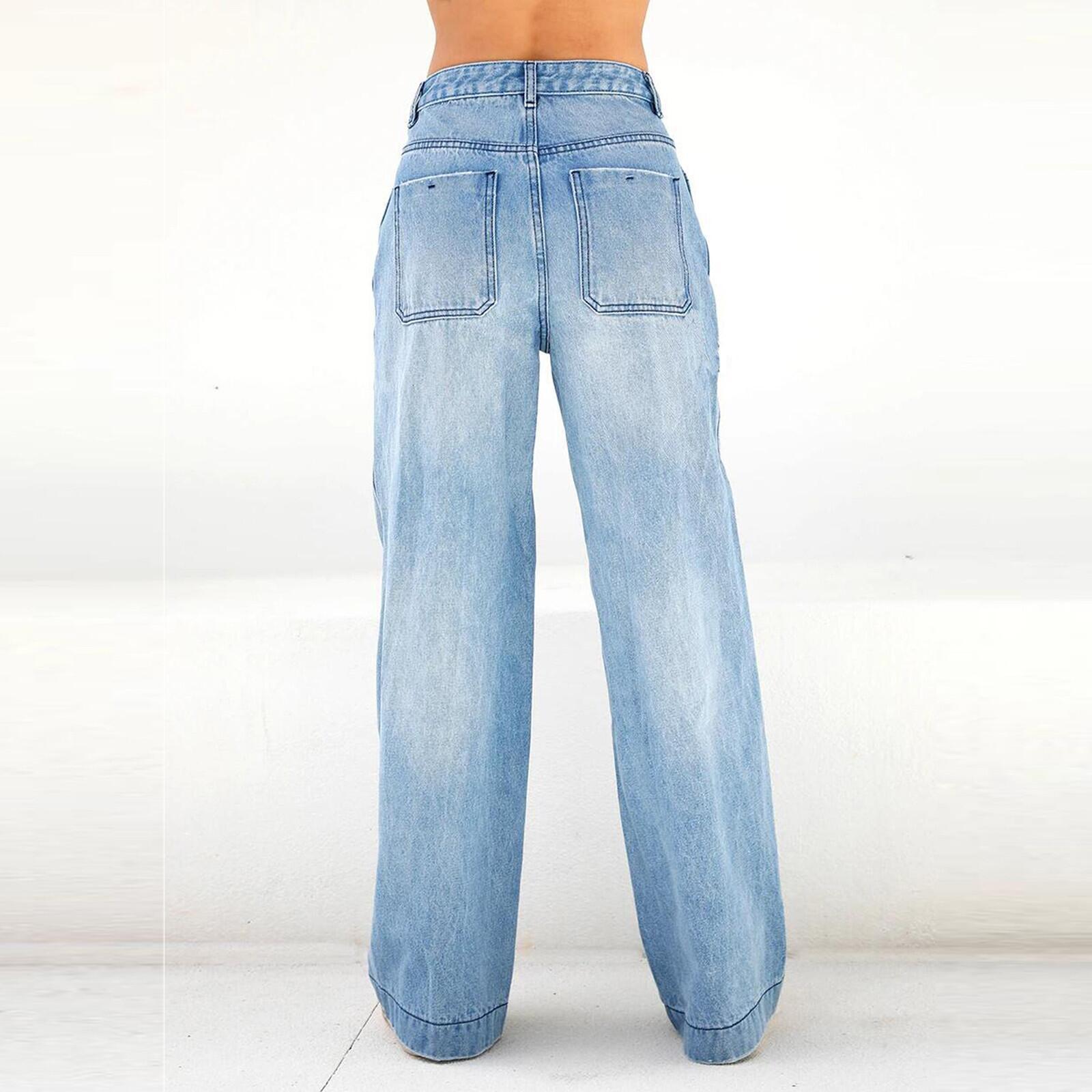 Signature GetUp Dreamy Drape Stretch Super High-Waisted Baggy Wide-Leg Jean Women’s – Loose Fit Street Fashion Denim
