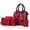 Signature GetUp Jet Set Large Pocket Tote Bag – Retro Multi-Piece PU Leather Shoulder & Messenger Set for Women