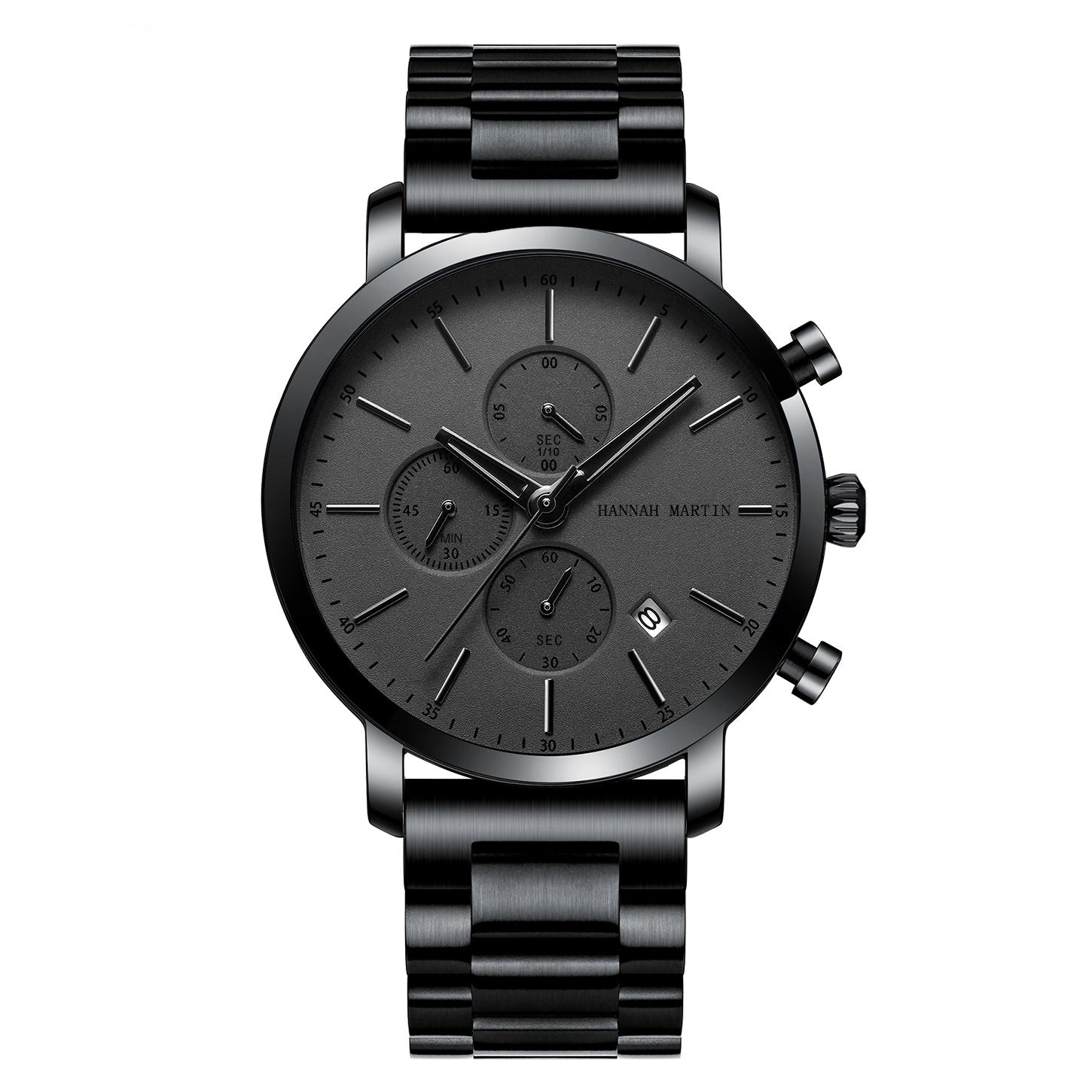 Signature GetUp - Business Casual Waterproof Calendar Men’s Watch – Chronograph, Quartz Movement, Stainless Steel Strap