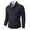Signature GetUp Men's Casual Solid Color Stand Collar Fleece Warm Zipper Cardigan – Loose Fit Knitted Sweater Jacket
