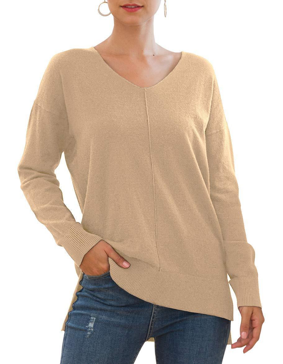 Signature GetUp - V-neck Batwing Sleeve Knitted Sweater – Solid Color, Stylish & Comfortable, Available in 6 Colors, Sizes S-XL