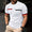 Signature GetUp Men’s T-shirt – Elegant Striped Letter Print Hip Hop 3D Digital Printing Loose Summer Cotton Blend Tee