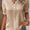 Signature GetUp Women’s Blouse – Lace Trim Pintuck Elegant Smart Pullover Top | Hollow-Out Short Sleeve Summer Shirt