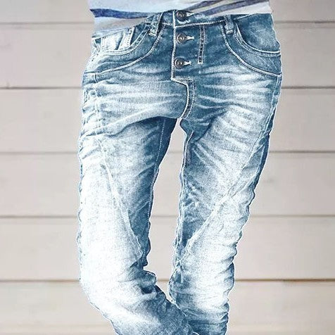 Signature GetUp Women’s High Waist Straight Jeans – Dark Blue, Smalt, Light Blue, Gray & Black Cotton Denim Trousers