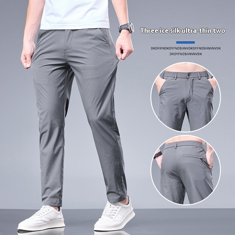 Signature GetUp Men's Classic Fit Golf Pants – Stretch Flat Front Casual Work Trousers with Pockets