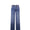 Signature GetUp Women’s High-Waisted Wow Wide-Leg Jeans – Loose Fit Hip-Lift Straight Denim with Crochet Detail