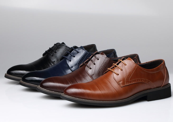 Signature GetUp - Men’s Large Size Business Leather Shoes – Formal Dress & Casual Rivet Style | Comfortable All-Season Footwear