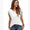 Signature GetUp - Plus Size Tassel Sleeve T-Shirt for Women – Round Neck Cotton Blend Short Sleeve Top – Boho Style USA