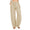 Signature GetUp Women's Cotton Linen Loose Yoga Pants – Wide-Leg High Waist Comfy Lounge Trousers with Belt