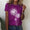 Signature GetUp Dandelion Print Women’s Crew Neck T-Shirt – Casual Patchwork Short Sleeve Loose Pullover Top