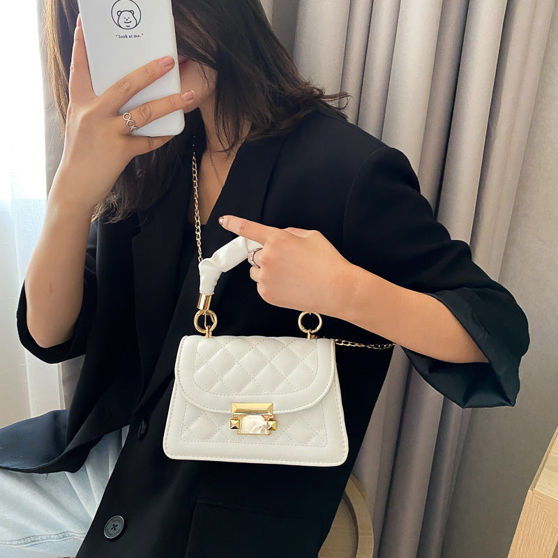 Signature GetUp Popular All-Matching Ins Women’s Bag – Korean Fashion PU Shoulder Messenger Bag with Chain Handle