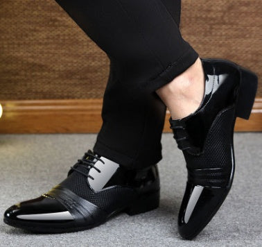 Signature GetUp - Men’s Business Casual Dress Shoes – Pointed Toe Leather Stitching | Breathable PU Upper & Rubber Sole