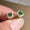 Signature GetUp Eternity Green CZ Stud Earrings – Women’s Gold Color Luxury Zircon Jewelry, Elegant Bridal & Party Accessories