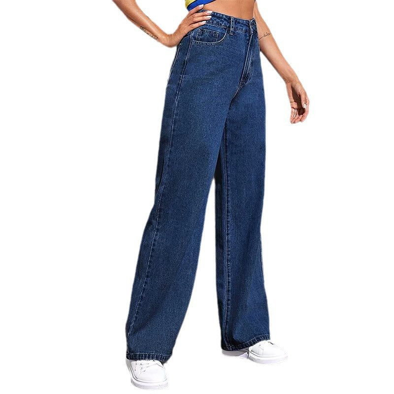 Signature GetUp Women’s Flare Jeans High Waisted Wide Leg Baggy Stretch Denim Pants – Retro Straight Fit