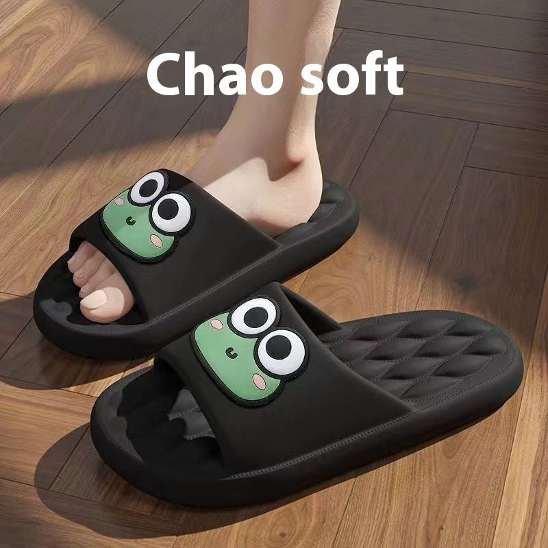 Signature GetUp Women’s Cartoon Frog Slides – Cute Non-Slip Indoor Platform Sandals | Summer PVC Flip Flops