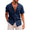 Signature GetUp - Men's Casual Button-Down Shirt - Short Sleeve Beach Shirt in Linen Cotton | Stylish Summer Tops