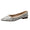 Signature GetUp Women’s Snakeskin Studded Pointed Flats – Shallow Mouth Low Heel Shoes in Gold & Silver, Fashion Flat Shoes