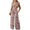 Signature GetUp Bloom & Move: Floral Sleeveless Jumpsuit – Bohemian Spaghetti-Strap Wide-Leg Overalls, Retro Chic Women’s Fashion