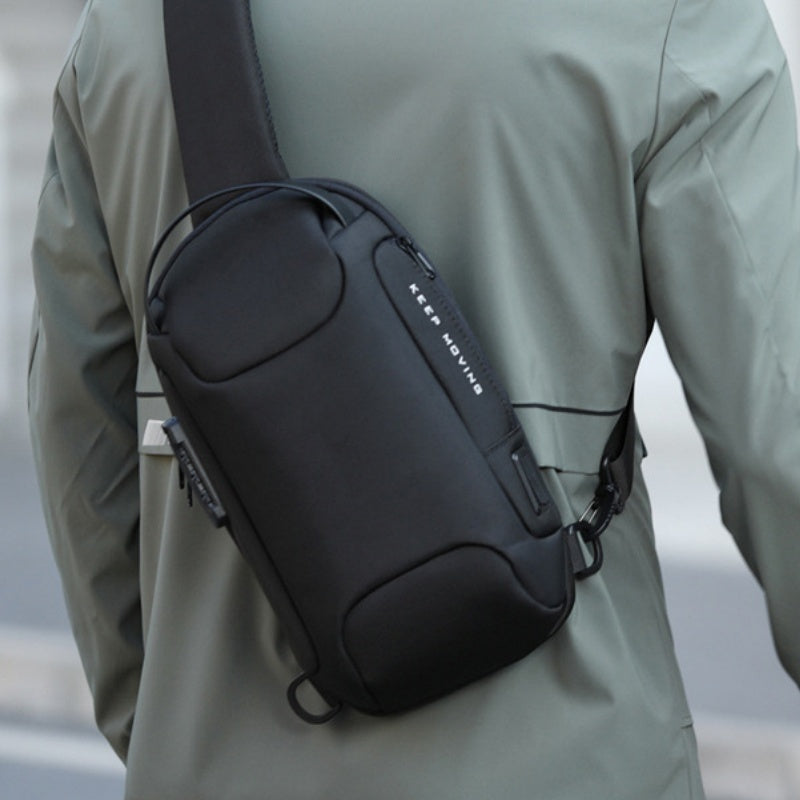 Signature GetUp Men’s Street Style Sports Chest Bag – Summer Sling Bag with Multiple Pockets | Douyin Car Design Crossbody