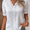 Signature GetUp Women’s Blouse – Lace Trim Pintuck Elegant Smart Pullover Top | Hollow-Out Short Sleeve Summer Shirt