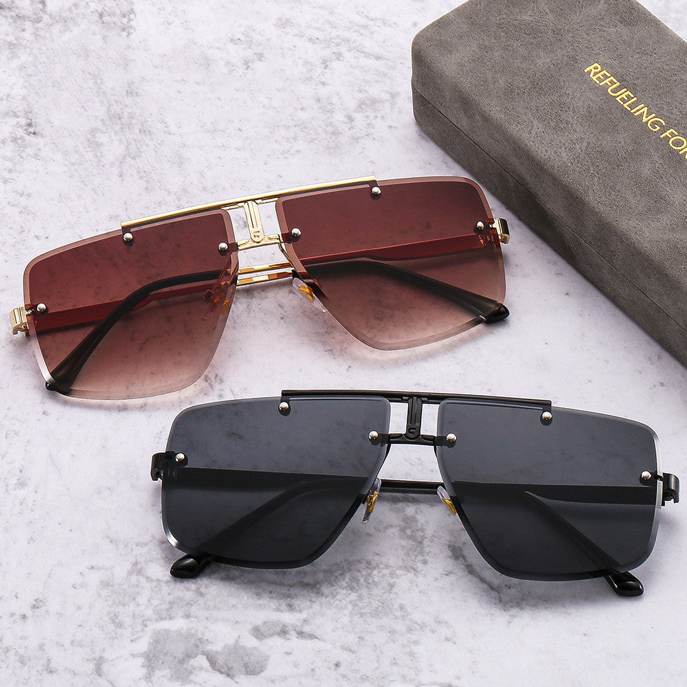 Signature GetUp - Men’s Retro Square Frame Sunglasses – UV400 Protection, Vintage Style, Metal Frame, Classic Shades for Everyday Wear